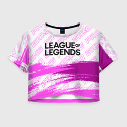 Женская футболка Crop-top 3D League of Legends pro gaming: символ сверху