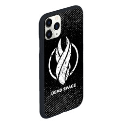 Чехол для iPhone 11 Pro Max матовый Dead Space с потертостями на темном фоне - фото 2