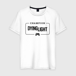 Мужская футболка хлопок Dying Light gaming champion: рамка с лого и джойстиком