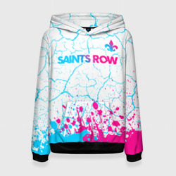 Женская толстовка 3D Saints Row neon gradient style: символ сверху