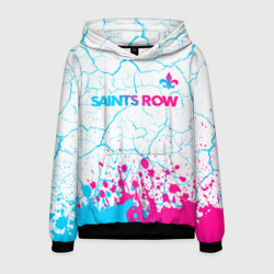 Мужская толстовка 3D Saints Row neon gradient style: символ сверху