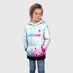 Детская толстовка 3D Saints Row neon gradient style: символ сверху - фото 2