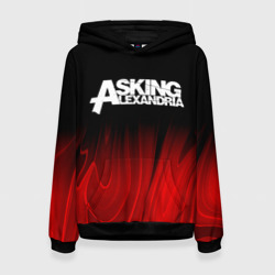 Женская толстовка 3D Asking Alexandria red plasma