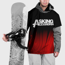 Накидка на куртку 3D Asking Alexandria red plasma