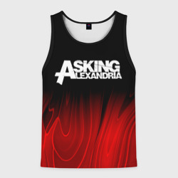 Мужская майка 3D Asking Alexandria red plasma