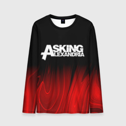 Мужской лонгслив 3D Asking Alexandria red plasma