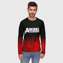 Мужской лонгслив 3D Asking Alexandria red plasma - фото 2