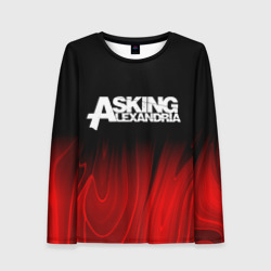 Женский лонгслив 3D Asking Alexandria red plasma