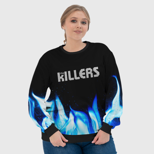 Женский свитшот 3D The Killers blue fire, цвет 3D печать - фото 6