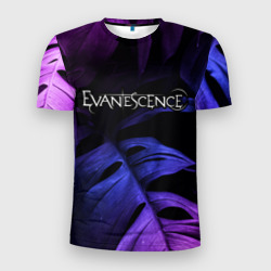 Мужская футболка 3D Slim Evanescence neon monstera