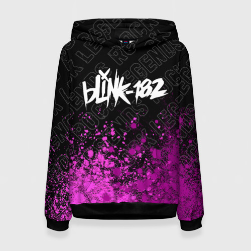 Женская толстовка 3D Blink 182 rock Legends: символ сверху, цвет 3D печать