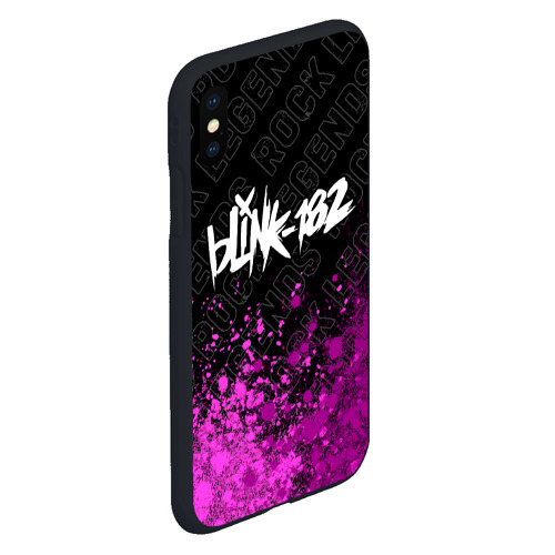 Чехол для iPhone XS Max матовый Blink 182 rock Legends: символ сверху - фото 3