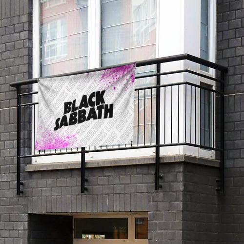 Флаг-баннер Black Sabbath rock Legends: надпись и символ - фото 3
