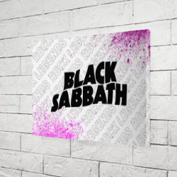 Холст прямоугольный Black Sabbath rock Legends: надпись и символ - фото 2