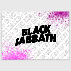 Поздравительная открытка Black Sabbath rock Legends: надпись и символ