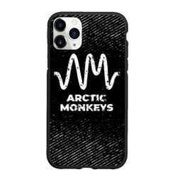 Чехол для iPhone 11 Pro Max матовый Arctic Monkeys с потертостями на темном фоне