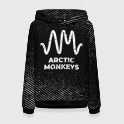 Женская толстовка 3D Arctic Monkeys с потертостями на темном фоне