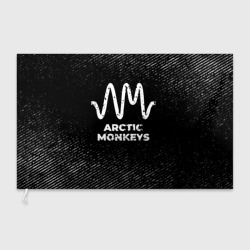Флаг 3D Arctic Monkeys с потертостями на темном фоне