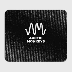 Прямоугольный коврик для мышки Arctic Monkeys с потертостями на темном фоне