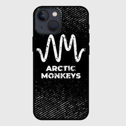 Чехол для iPhone 13 mini Arctic Monkeys с потертостями на темном фоне