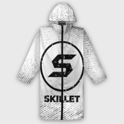 Женский дождевик 3D Skillet с потертостями на светлом фоне