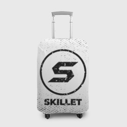 Чехол для чемодана 3D Skillet с потертостями на светлом фоне