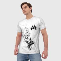 Мужская футболка 3D Asking Alexandria и рок символ - фото 2