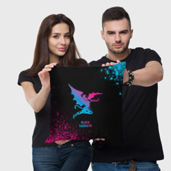 Подушка 3D Black Sabbath - neon gradient - фото 2