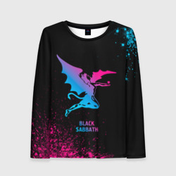 Женский лонгслив 3D Black Sabbath - neon gradient