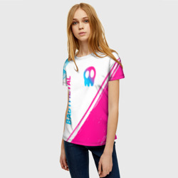 Женская футболка 3D Babymetal neon gradient style: надпись, символ - фото 2