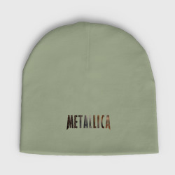 Женская шапка демисезонная Metallica металлик