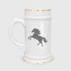 Кружка пивная Конь линиями