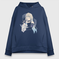 Женское худи Oversize хлопок Honkai Serval