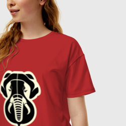 Женская футболка хлопок Oversize Персидский слон - фото 2