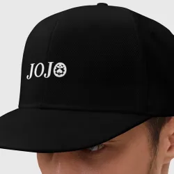 Кепка снепбек с прямым козырьком JoJo белый логотип