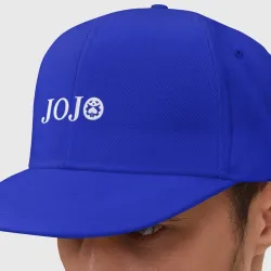 Кепка снепбек с прямым козырьком JoJo белый логотип