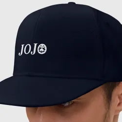 Кепка снепбек с прямым козырьком JoJo белый логотип