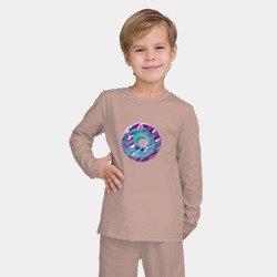 Детская пижама с лонгсливом хлопок Глазурный пончик - фото 2