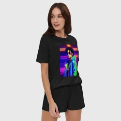 Женская пижама с шортиками хлопок Джексон Майкл - фото 2