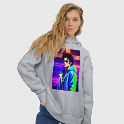 Женское худи Oversize хлопок Джексон Майкл - фото 2