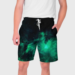 Зелёная галактика Midjourney – Мужские шорты 3D с принтом купить