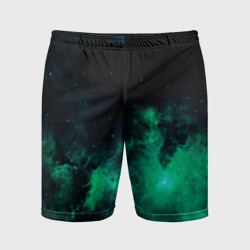 Мужские шорты спортивные Зелёная галактика Midjourney
