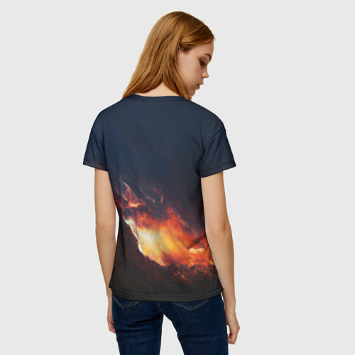 Женская футболка 3D Взрыв галактики, цвет 3D печать - фото 4