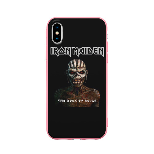 Чехол для iPhone X матовый с принтом Iron Maiden - the book of souls, вид спереди #2