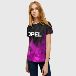 Женская футболка 3D Opel pro racing: символ сверху - фото 2