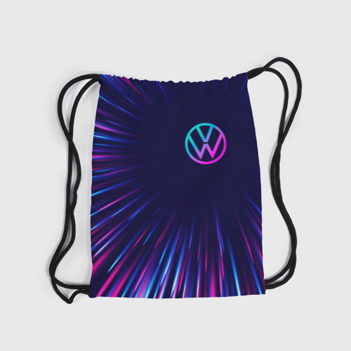 Рюкзак-мешок 3D Volkswagen neon Speed lines - фото 6