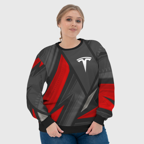 Женский свитшот 3D Tesla sports racing, цвет 3D печать - фото 6