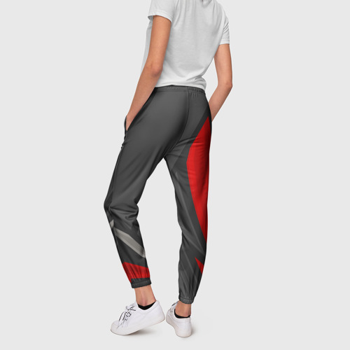 Женские брюки 3D с принтом Tesla sports racing, вид сзади #2