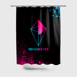 Штора 3D для ванной No Man's Sky - neon gradient
