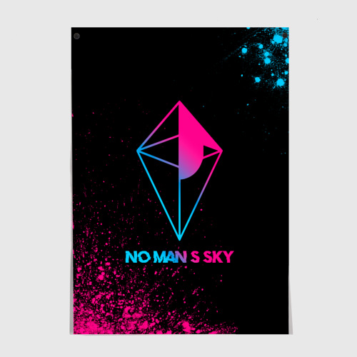 Постер No Man's Sky - neon gradient